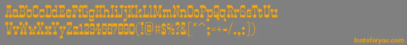 Шрифт SmokumRegular – оранжевые шрифты на сером фоне