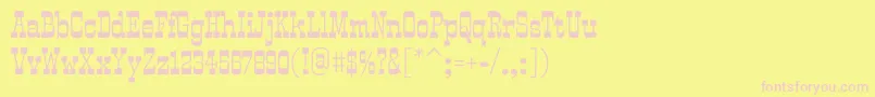 フォントSmokumRegular – ピンクのフォント、黄色の背景