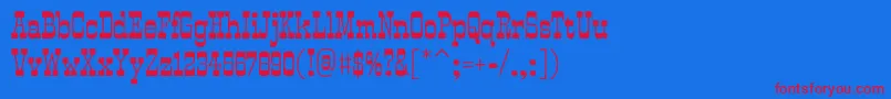 フォントSmokumRegular – 赤い文字の青い背景