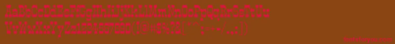SmokumRegular Font – Red Fonts on Brown Background