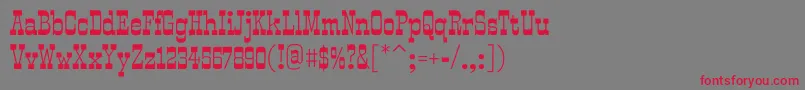 SmokumRegular Font – Red Fonts on Gray Background