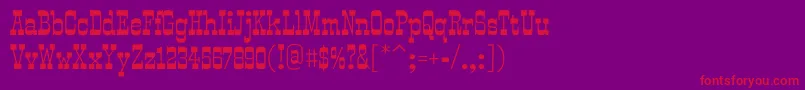 SmokumRegular Font – Red Fonts on Purple Background