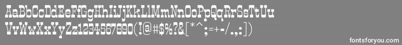SmokumRegular Font – White Fonts on Gray Background