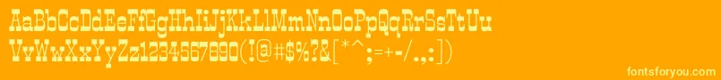 Шрифт SmokumRegular – жёлтые шрифты на оранжевом фоне