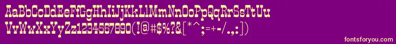 Fonte SmokumRegular – fontes amarelas em um fundo roxo