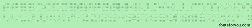System2bhach Font – Black Fonts on Green Background
