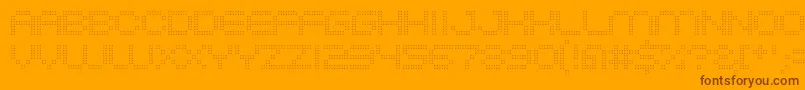 System2bhach Font – Brown Fonts on Orange Background