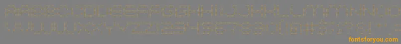 System2bhach Font – Orange Fonts on Gray Background