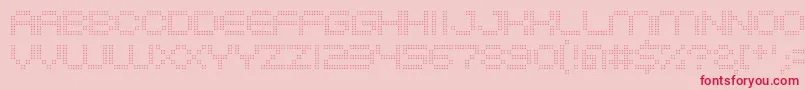 System2bhach Font – Red Fonts on Pink Background