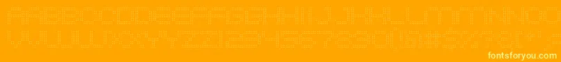 System2bhach Font – Yellow Fonts on Orange Background