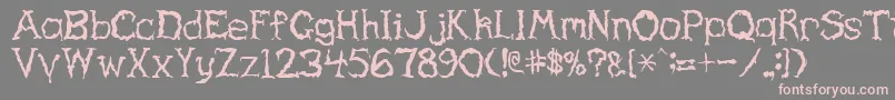 Шрифт HauntedRegular – розовые шрифты на сером фоне