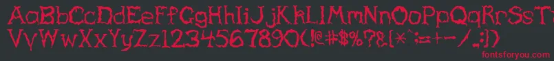 HauntedRegular Font – Red Fonts on Black Background