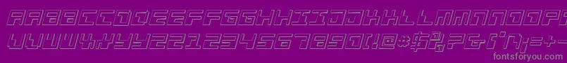 PhaserBank3DItalic Font – Gray Fonts on Purple Background