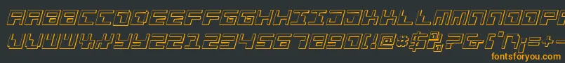 Шрифт PhaserBank3DItalic – оранжевые шрифты на чёрном фоне