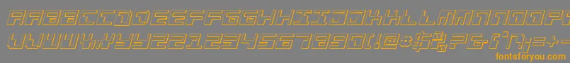 PhaserBank3DItalic Font – Orange Fonts on Gray Background