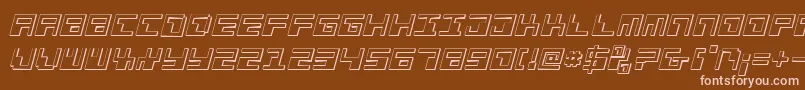 PhaserBank3DItalic-fontti – vaaleanpunaiset fontit ruskealla taustalla