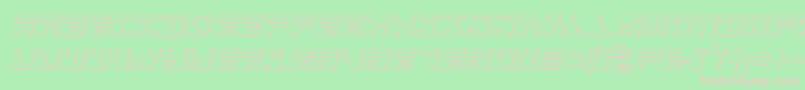 PhaserBank3DItalic-fontti – vaaleanpunaiset fontit vihreällä taustalla