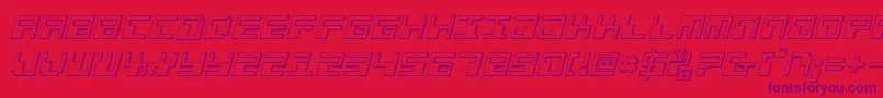 Шрифт PhaserBank3DItalic – фиолетовые шрифты на красном фоне
