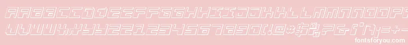 フォントPhaserBank3DItalic – ピンクの背景に白い文字