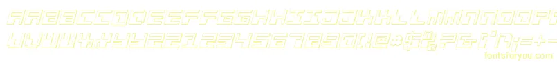 PhaserBank3DItalic-fontti – keltaiset fontit