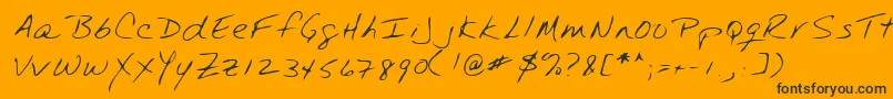 Lehn237 Font – Black Fonts on Orange Background