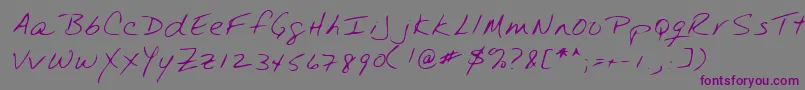 Lehn237 Font – Purple Fonts on Gray Background