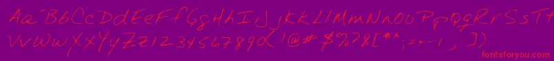 Lehn237 Font – Red Fonts on Purple Background