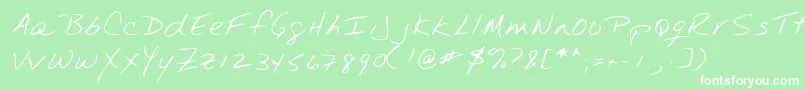 Lehn237 Font – White Fonts on Green Background