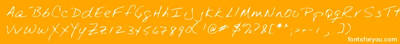 Lehn237 Font – White Fonts on Orange Background