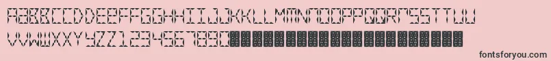 CrystalWatch Font – Black Fonts on Pink Background