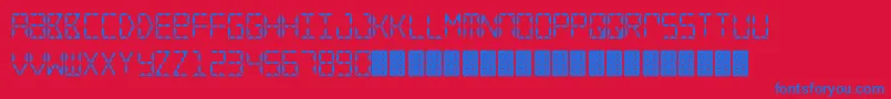 CrystalWatch Font – Blue Fonts on Red Background