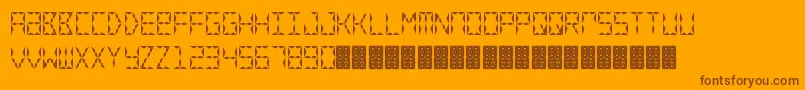 CrystalWatch Font – Brown Fonts on Orange Background