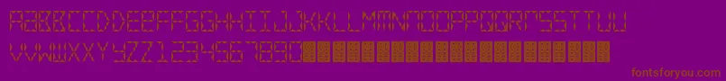 CrystalWatch Font – Brown Fonts on Purple Background