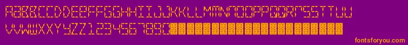 CrystalWatch Font – Orange Fonts on Purple Background