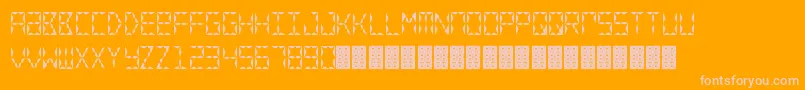 CrystalWatch Font – Pink Fonts on Orange Background