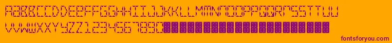 CrystalWatch Font – Purple Fonts on Orange Background