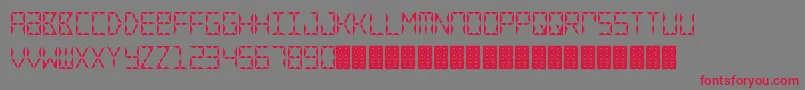 CrystalWatch Font – Red Fonts on Gray Background
