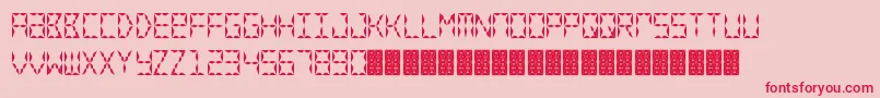 CrystalWatch Font – Red Fonts on Pink Background