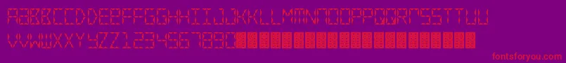 CrystalWatch Font – Red Fonts on Purple Background