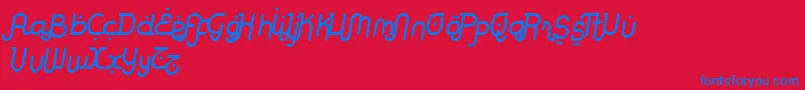 Подробнее о шрифте RodjaAltEndSlanted Шрифт RodjaAltEndSlanted – синие шрифты на красном фоне
