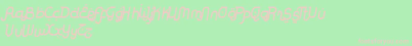 RodjaAltEndSlanted Font – Pink Fonts on Green Background