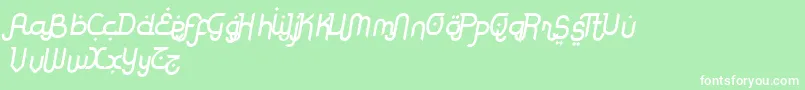 RodjaAltEndSlanted Font – White Fonts on Green Background