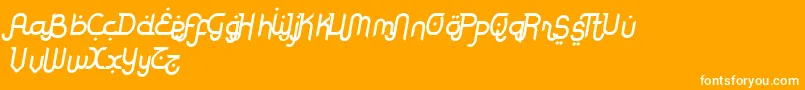 RodjaAltEndSlanted Font – White Fonts on Orange Background