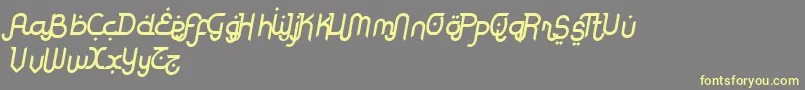 RodjaAltEndSlanted Font – Yellow Fonts on Gray Background