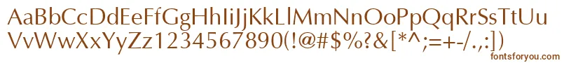 Шрифт AgoptcN – коричневые шрифты на белом фоне
