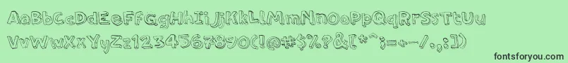 PfamateurThin Font – Black Fonts on Green Background
