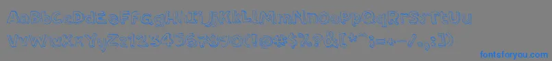 PfamateurThin Font – Blue Fonts on Gray Background