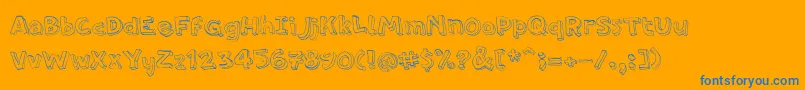 PfamateurThin Font – Blue Fonts on Orange Background