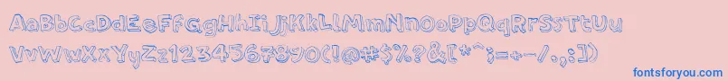 PfamateurThin Font – Blue Fonts on Pink Background