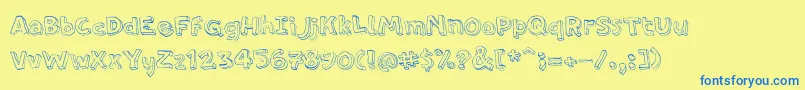 Подробнее о шрифте PfamateurThin Шрифт PfamateurThin – синие шрифты на жёлтом фоне